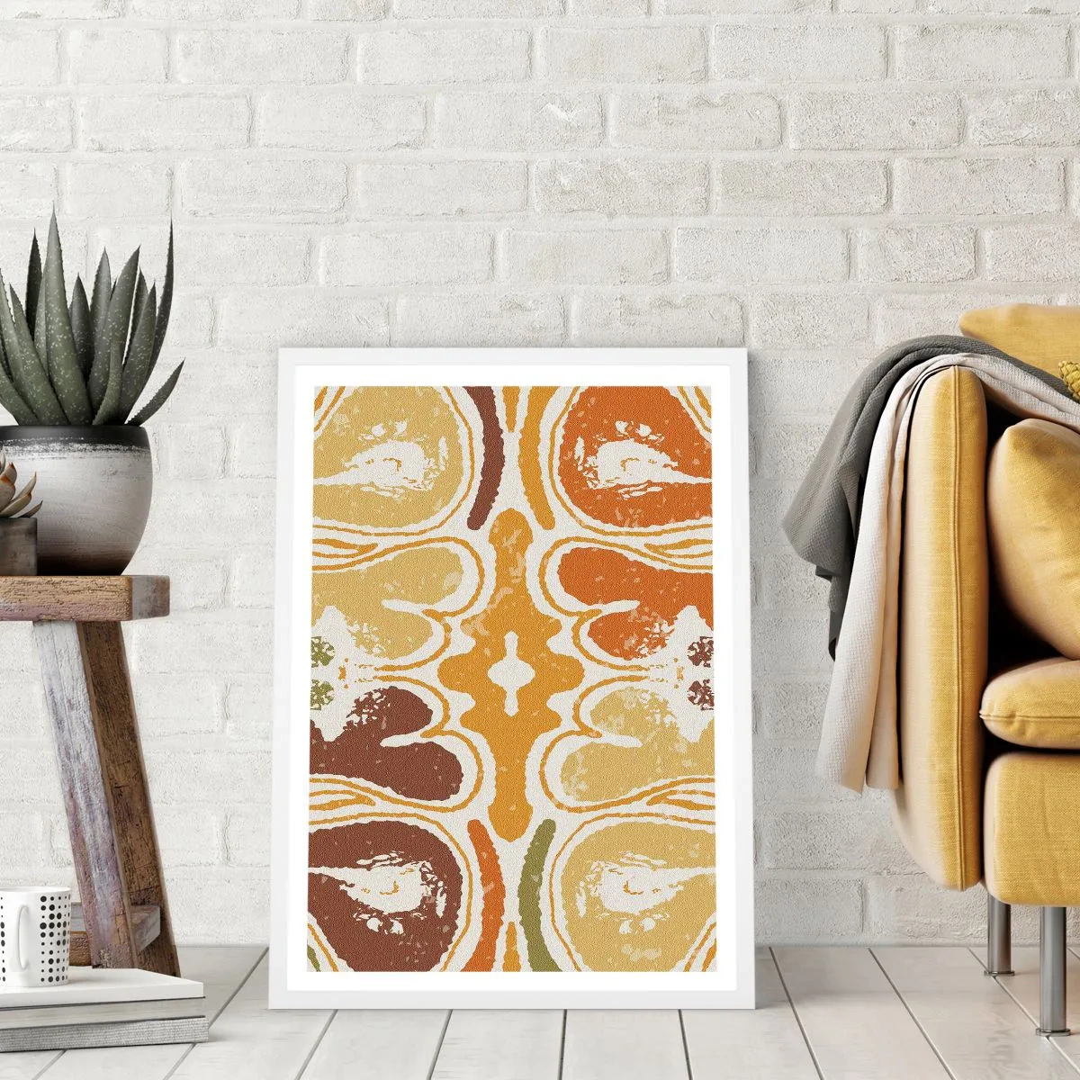 Poster în ramă albă - Abstracție sentimentală - 70x100 cm