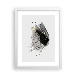 Poster în ramă albă - Negru și aur - 30x40 cm