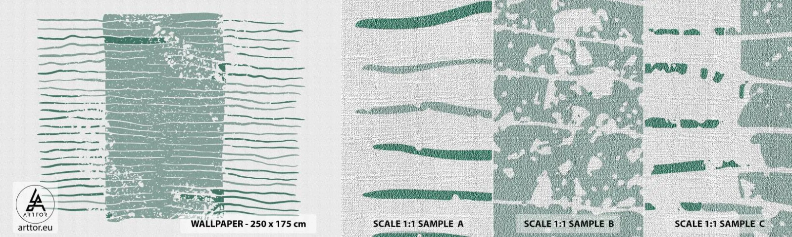 Mostră tapet Premium Canvas - Abstracție marină - Minimalism, Pastel, Hipster - 100x30 cm
