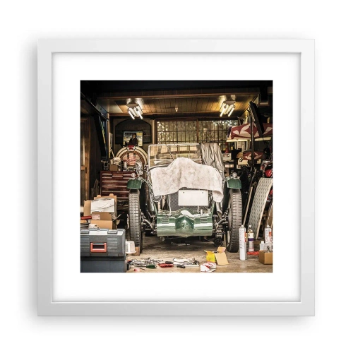 Poster în ramă albă - Înapoi în trecut - 30x30 cm