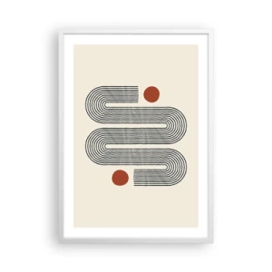 Poster în ramă albă - De la început până la sfârșit - 50x70 cm