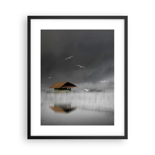 Poster în ramă neagră - Adăpost de ploaie - 40x50 cm