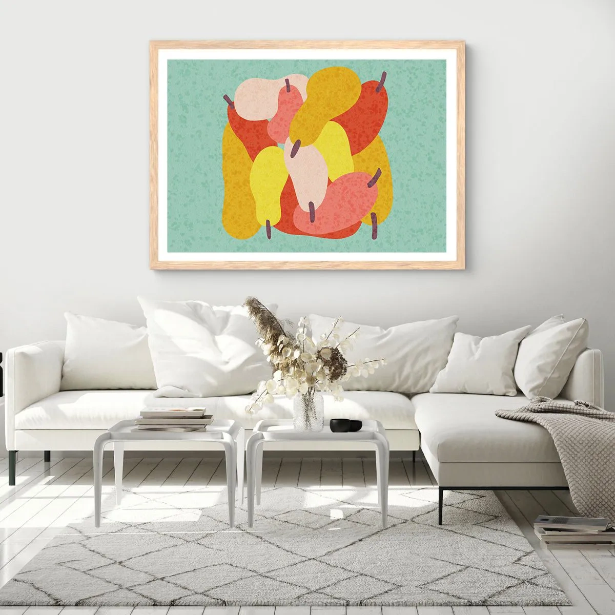 Poster în ramă de stejar deschis - Gustă soarele de vară - 40x30 cm