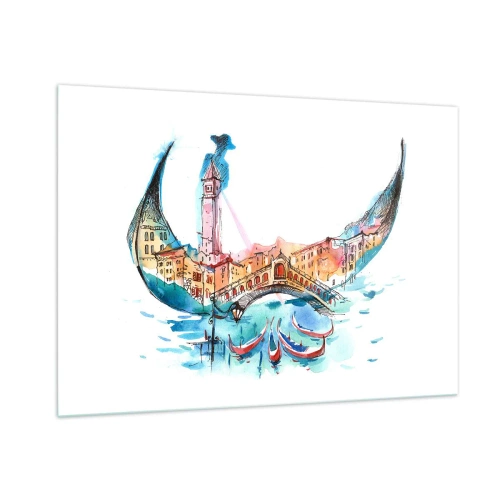 Tablou pe sticlă - Croazieră prin oraș - 100x70 cm