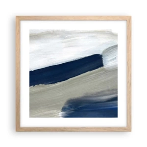 Poster în ramă de stejar deschis - Întâlnire cu albul - 40x40 cm