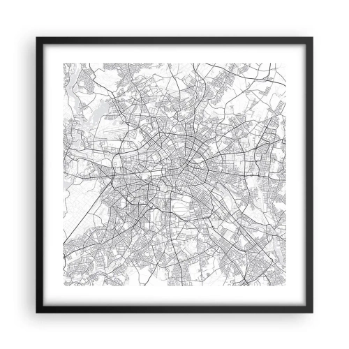 Poster în ramă neagră - Floare de Berlin - 50x50 cm