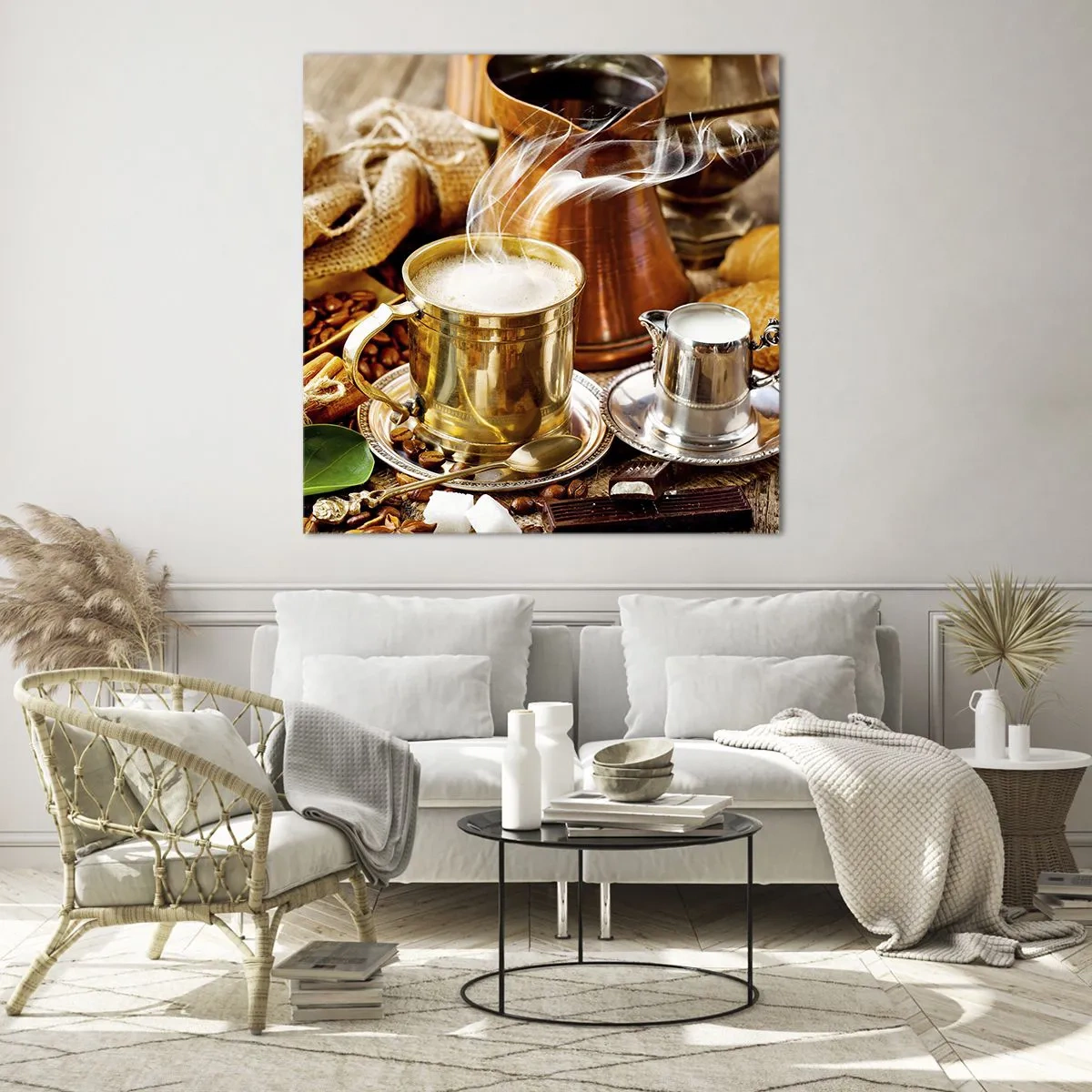 Tablou pe sticlă - O zi bună! - 60x60 cm