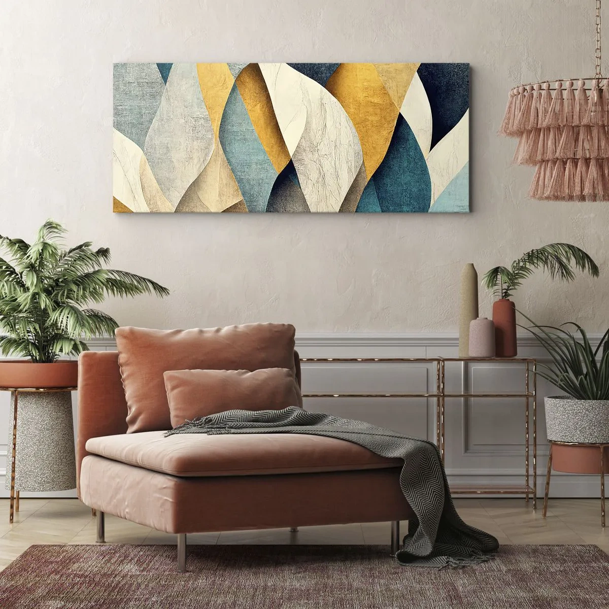 Tablou pe pânză - Ritm și ondulare - 100x40 cm