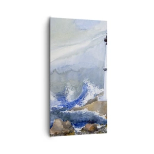 Tablou pe pânză - Împotriva întunericului și a furtunii - 65x120 cm