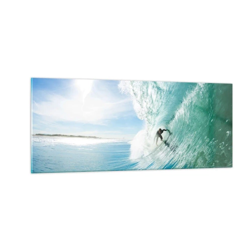 Tablou pe sticlă - Întotdeauna pe val - 100x40 cm