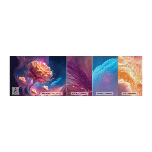 Mostră tapet Premium Canvas - O altă lume - Fantastic, Teren, Flori - 100x30 cm