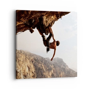 Tablou pe pânză - Lumea s-a micșorat într-un pumn pe un afloriment de bolovani - 40x40 cm