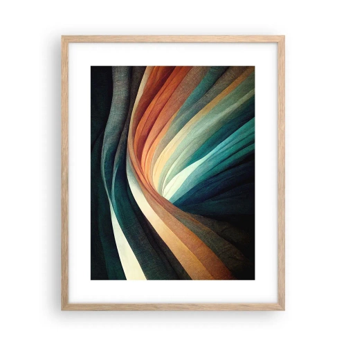 Poster în ramă de stejar deschis - Țesute din culori - 40x50 cm