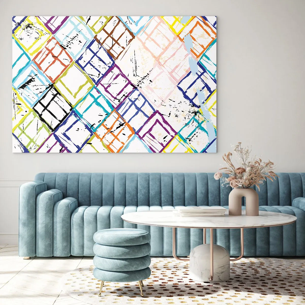 Tablou pe sticlă - Ferestre și ferestruici - 100x70 cm