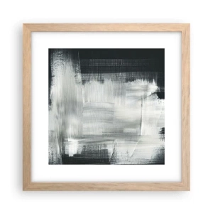 Poster în ramă de stejar deschis - Țesut vertical și orizontal - 30x30 cm