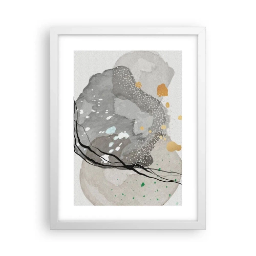 Poster în ramă albă - Compoziție organică - 30x40 cm