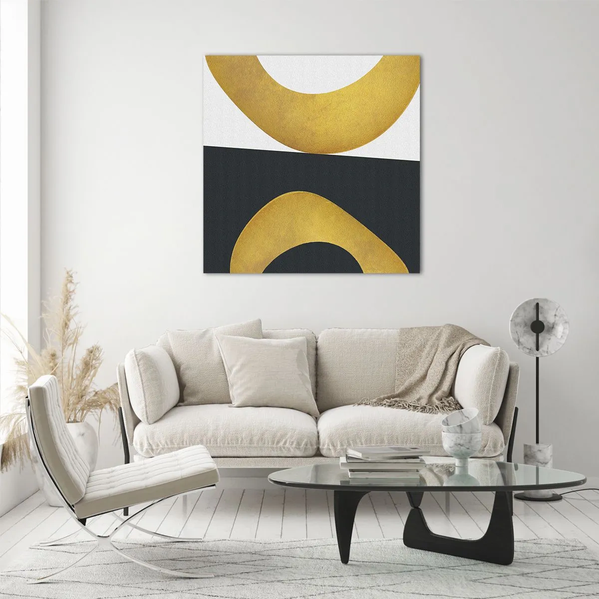 Tablou pe sticlă - În primul rând: aurul - 30x30 cm