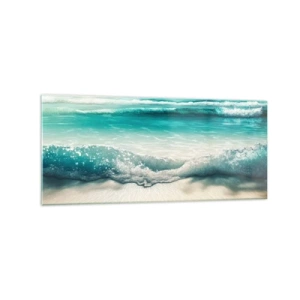 Tablou pe sticlă - Calmul oceanului - 120x50 cm
