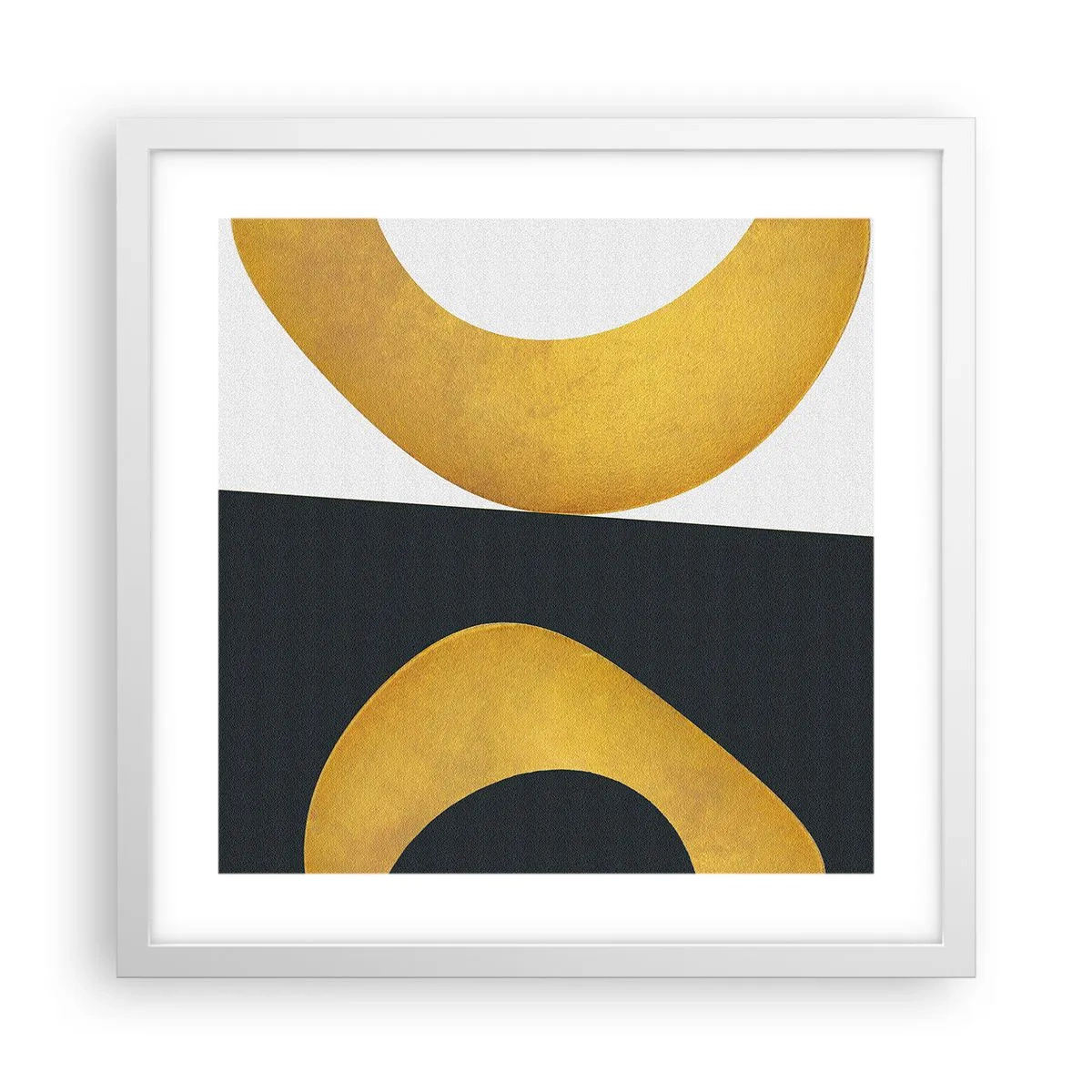 Poster în ramă albă - În primul rând: aurul - 40x40 cm