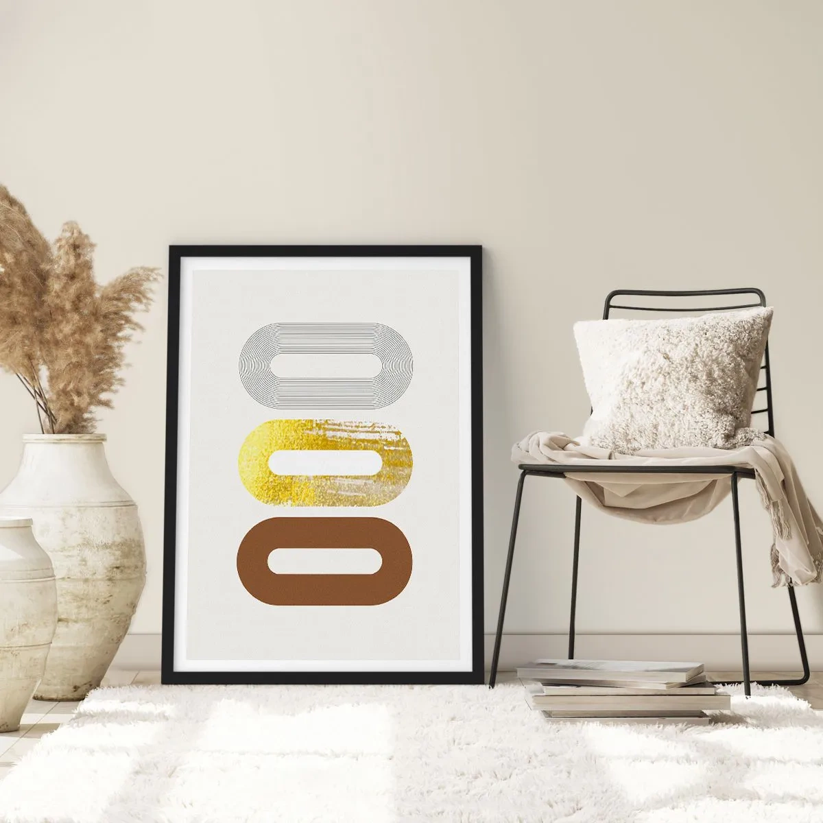 Poster în ramă neagră - Ooo! - 70x100 cm
