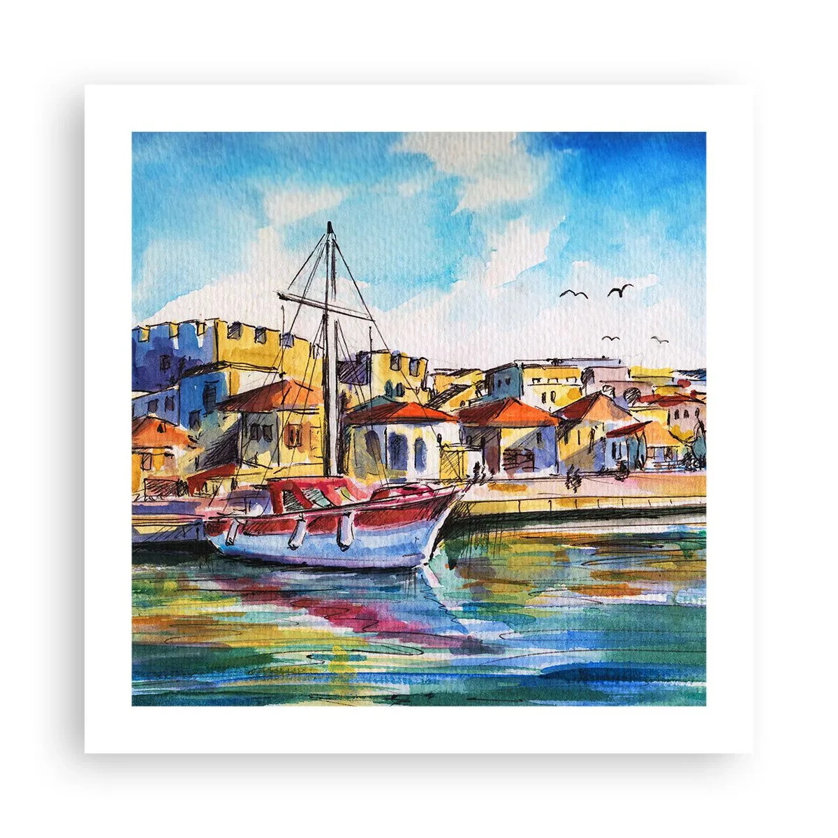 Poster - Curcubeu după-amiază - 50x50 cm