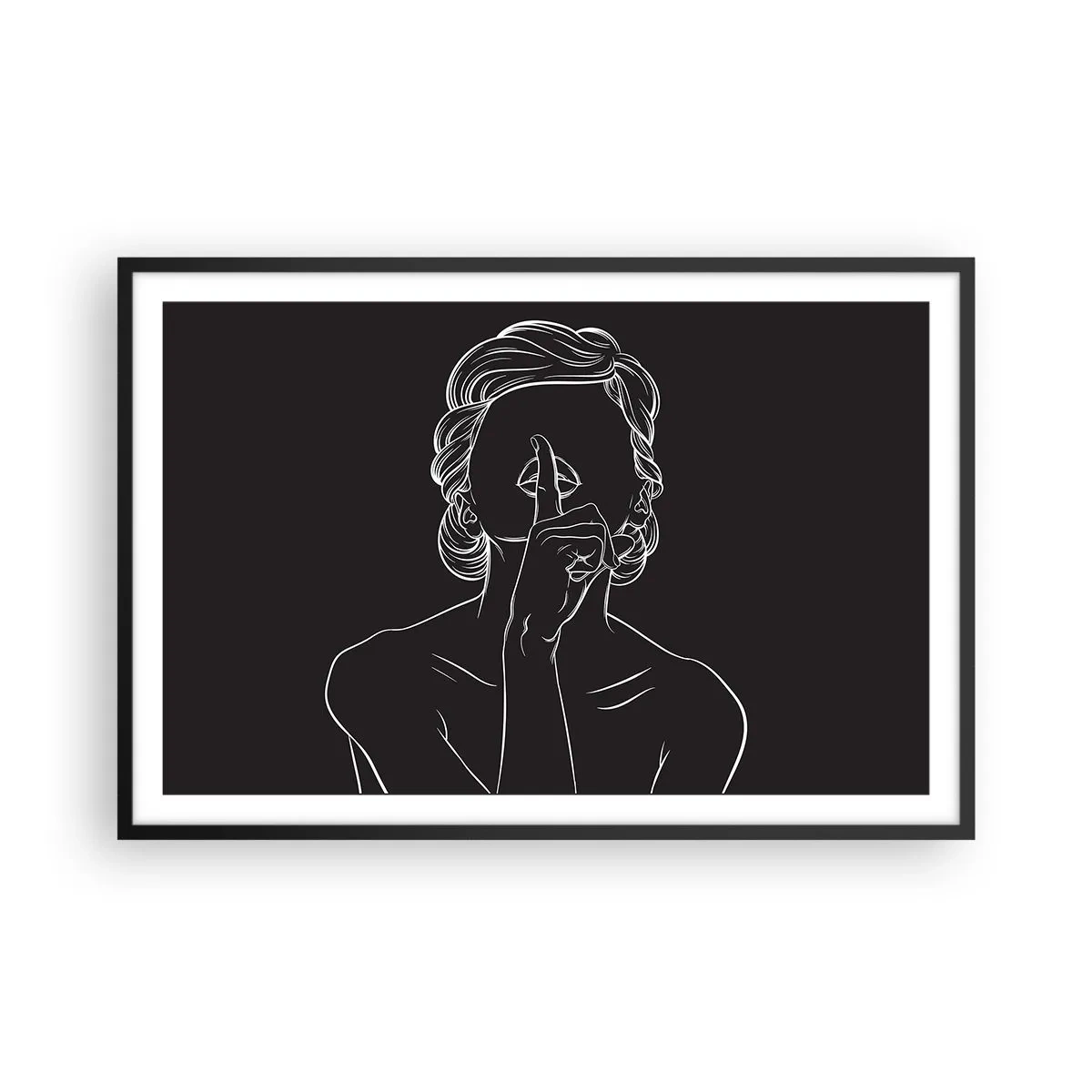 Poster în ramă neagră - Frumusețea înflorește în tăcere - 91x61 cm
