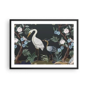 Poster în ramă neagră - Parada păsărilor - 70x50 cm
