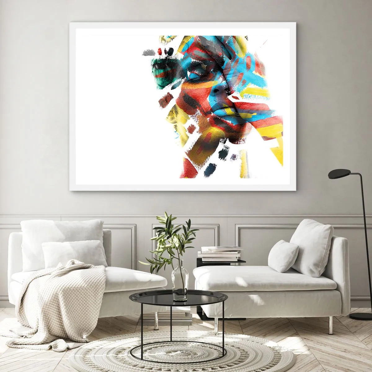 Poster în ramă albă - Personalitate colorată - 70x50 cm