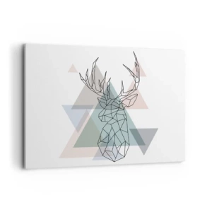 Tablou pe pânză - Într-o pădure geometrică - 100x70 cm