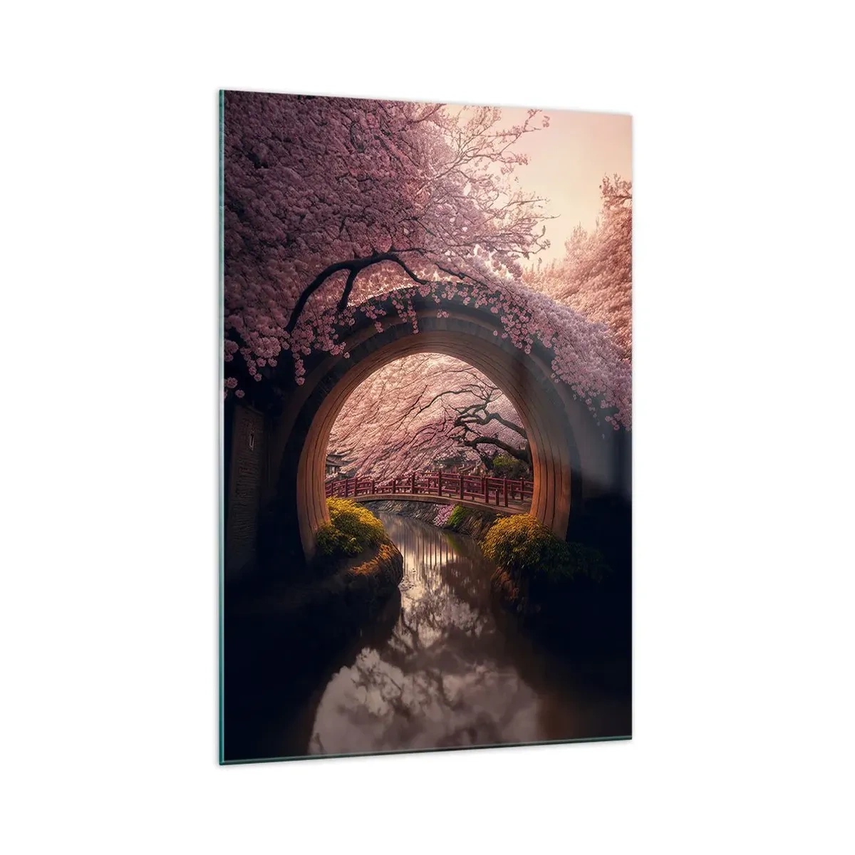 Tablou pe sticlă - Primăvara japoneză - 70x100 cm