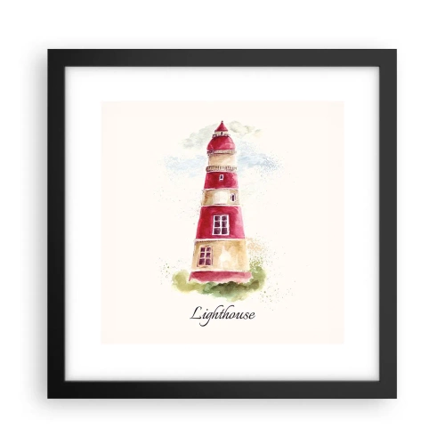 Poster în ramă neagră - Întotdeauna vreme bună - 30x30 cm