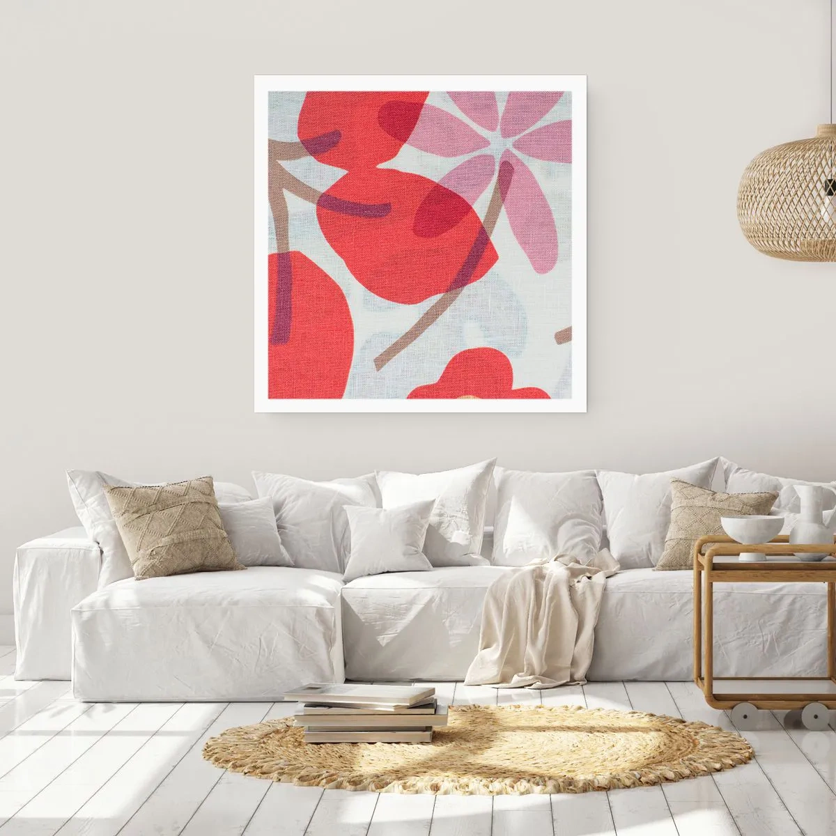 Poster - Aranjament floral în roz - 40x40 cm