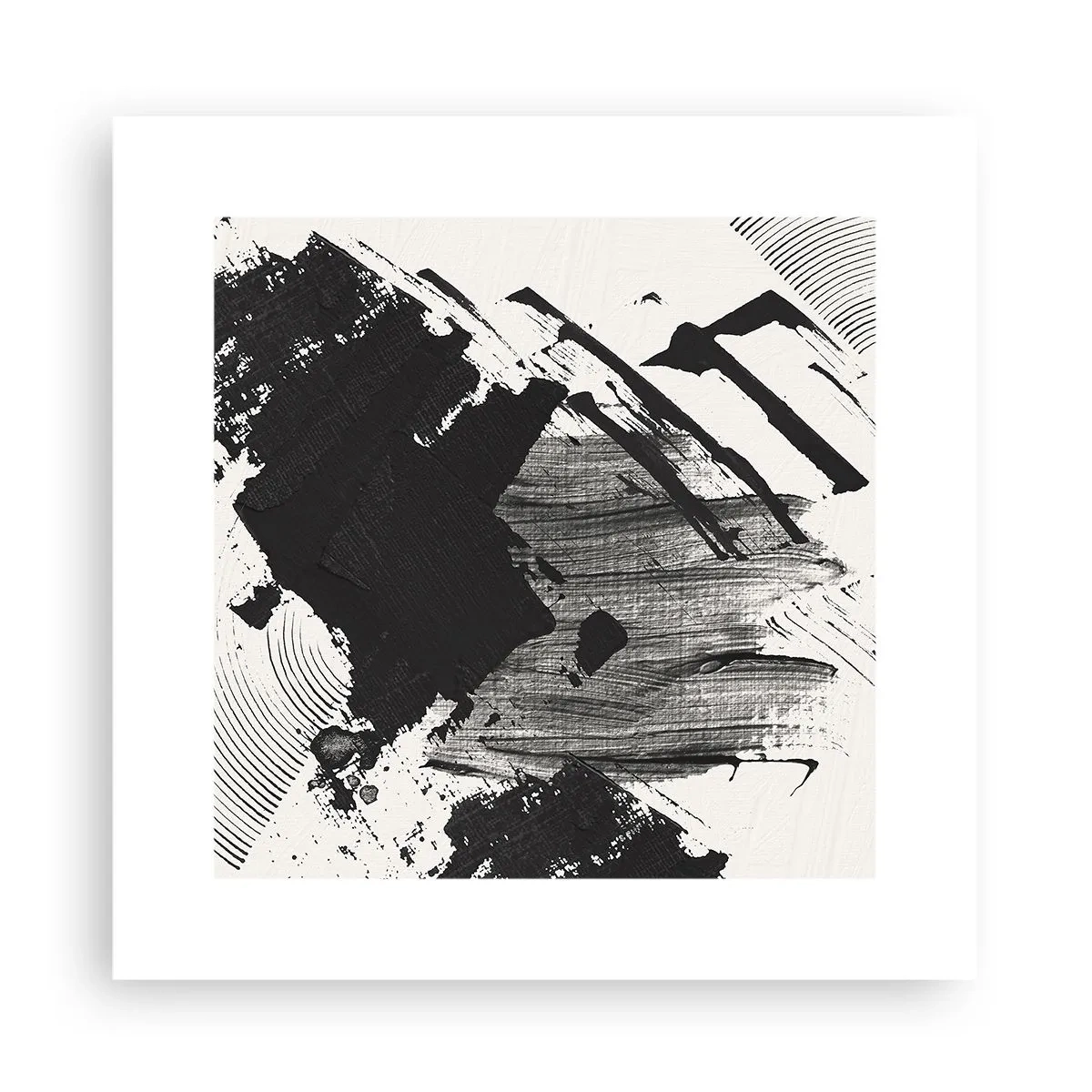 Poster - Abstracție - expresie de negru - 30x30 cm