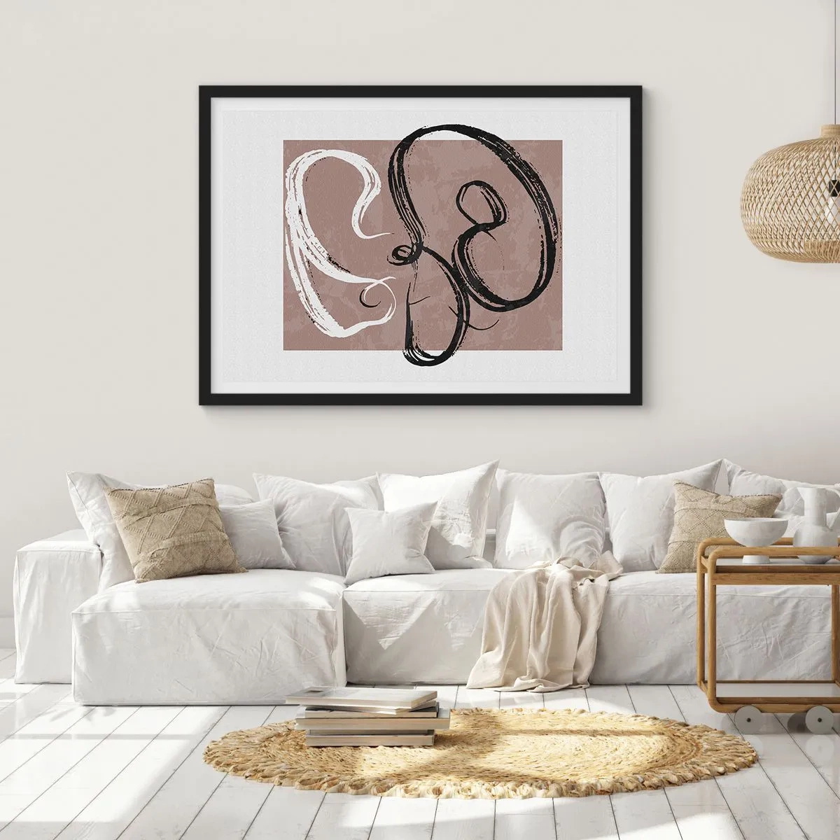 Poster în ramă neagră - Compoziția - căutarea plenitudinii - 100x70 cm