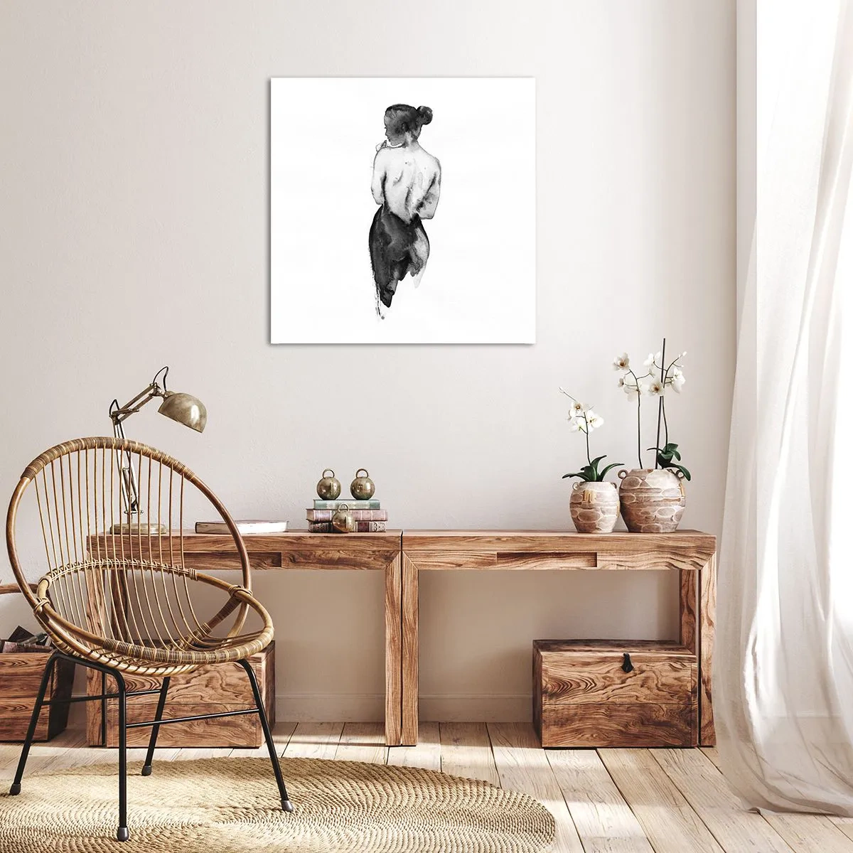 Tablou pe pânză - Cu ea lumea dispare - 70x70 cm