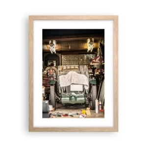 Poster în ramă de stejar deschis - Înapoi în trecut - 30x40 cm