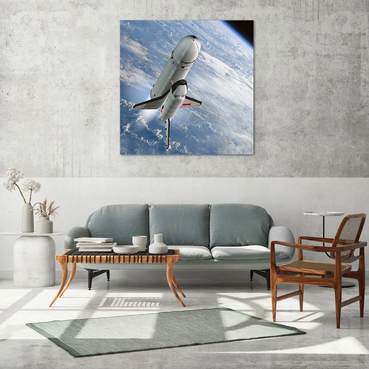 Tablou pe sticlă - Ascensiunea cosmică - 50x50 cm