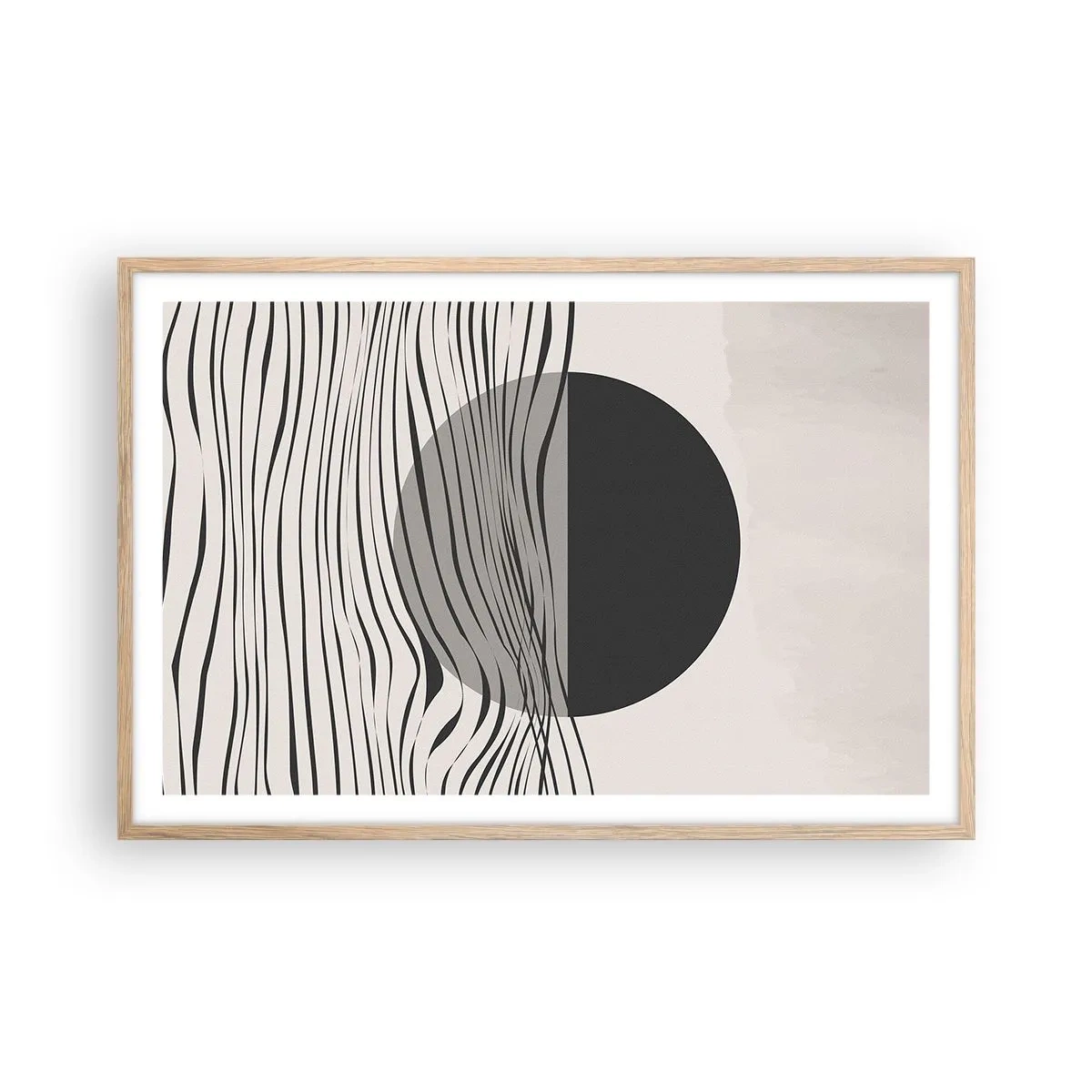 Poster în ramă de stejar deschis - Semicompunere - 91x61 cm