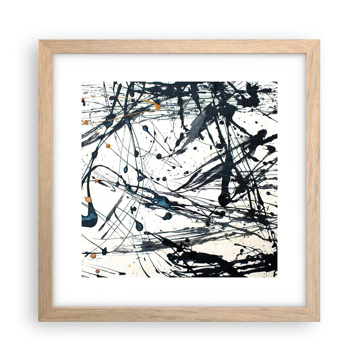 Poster în ramă de stejar deschis - Abstracție expresionistă - 30x30 cm