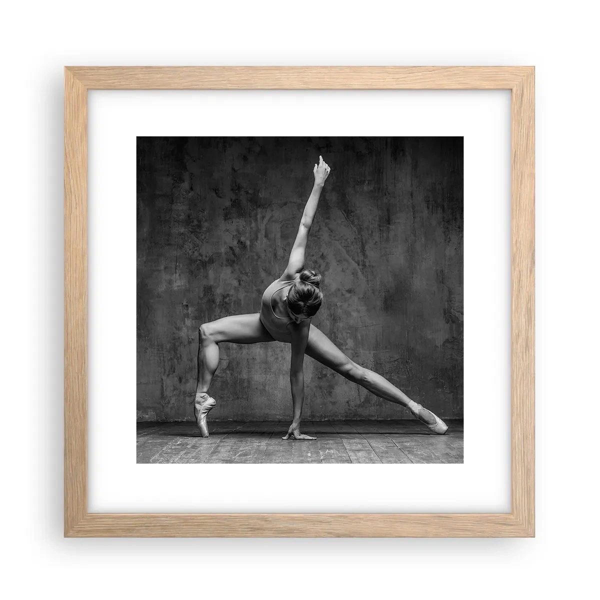 Poster în ramă de stejar deschis - Idealul de echilibru - 30x30 cm