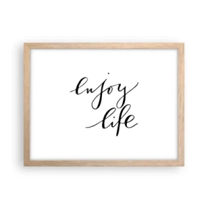 Poster în ramă de stejar deschis - Nimic de adăugat... - 40x30 cm