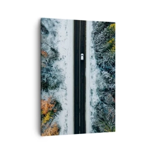 Tablou pe pânză - Prin pădurea de iarnă - 50x70 cm