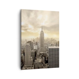 Tablou pe pânză - New York țesut din gri - 50x70 cm