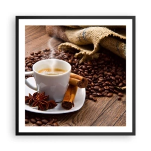 Poster în ramă neagră - Gust și aromă de mirodenii - 60x60 cm