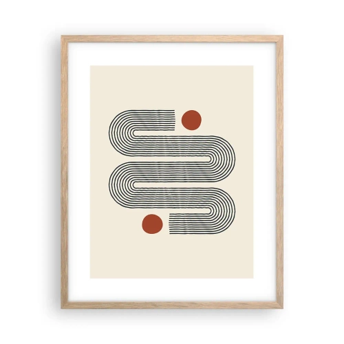 Poster în ramă de stejar deschis - De la început până la sfârșit - 40x50 cm