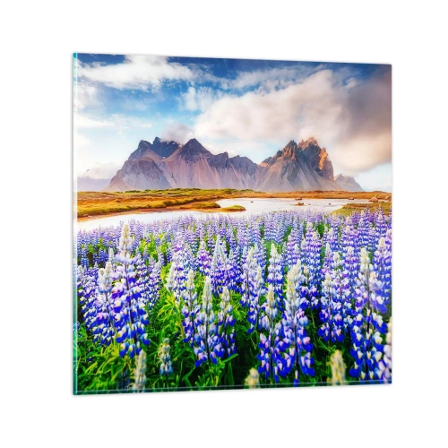 Tablou pe sticlă - Putere și severitate alături de blândețe - 70x70 cm