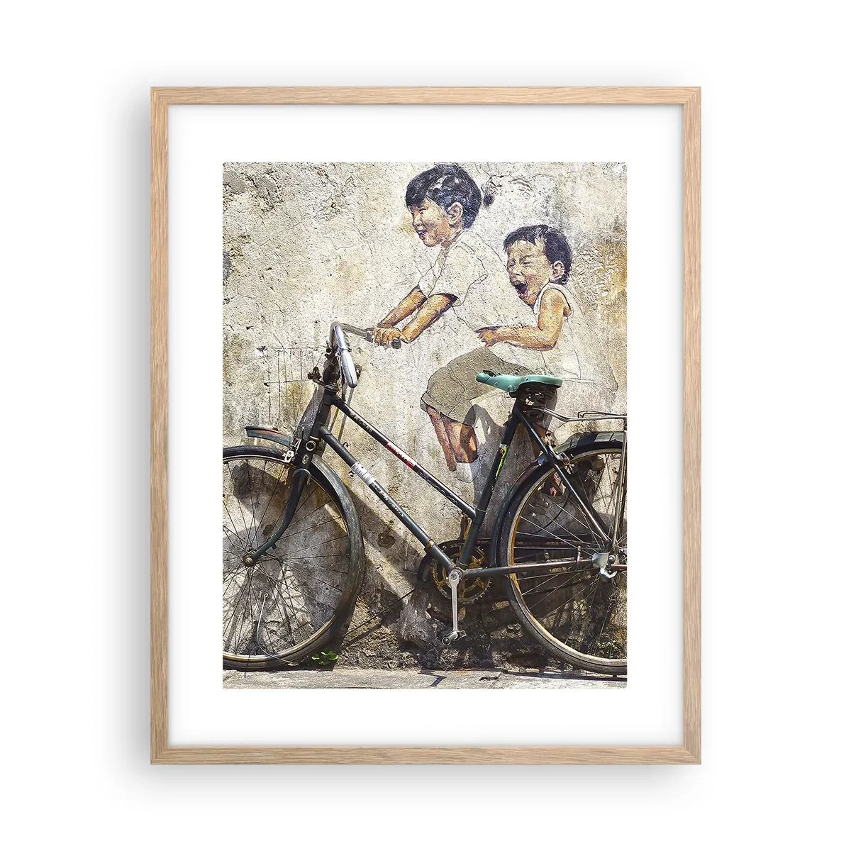 Poster în ramă de stejar deschis - Adevărat sau fals? - 40x50 cm