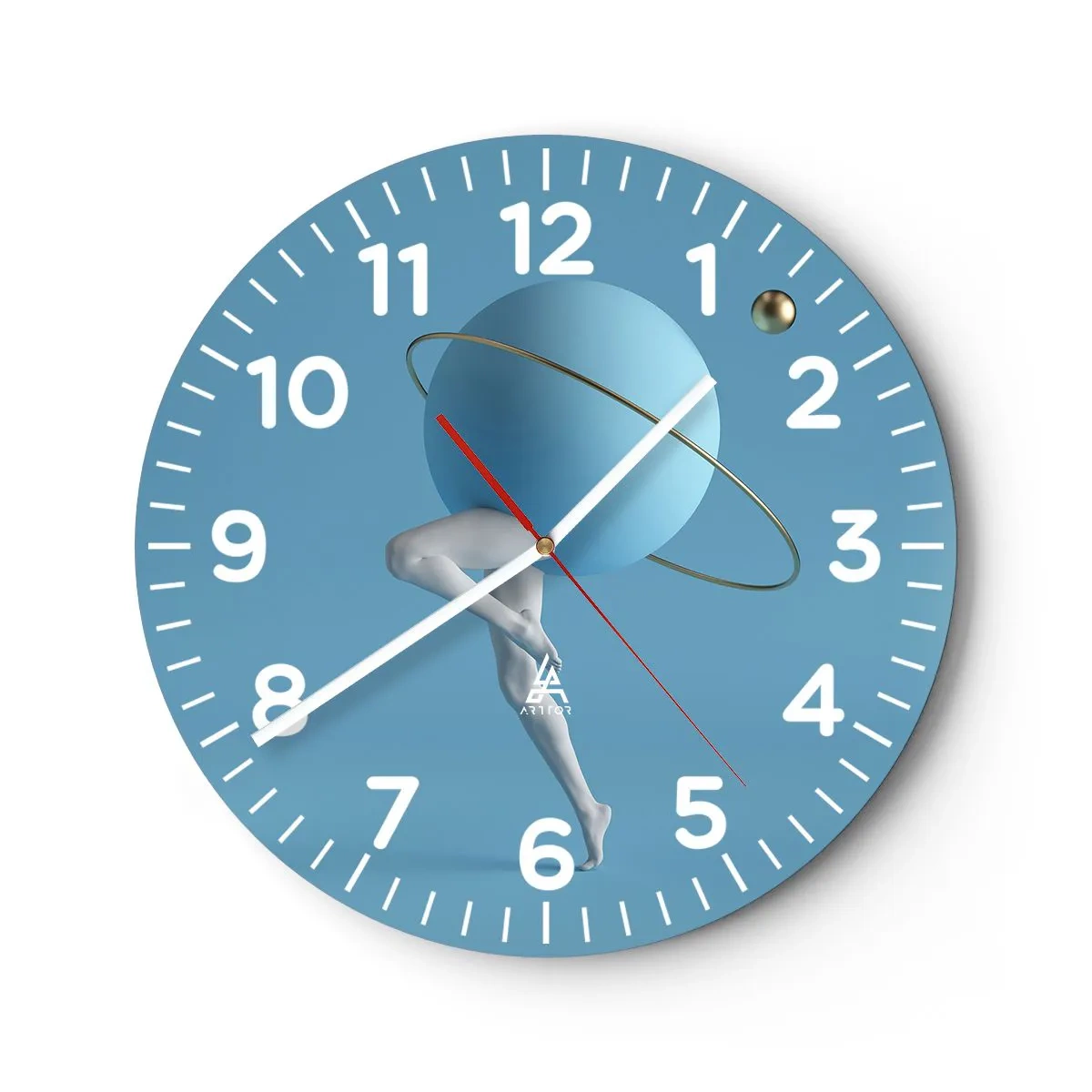 Ceas de perete - Ceas pe sticlă - Și planetele o iau razna - 40x40 cm