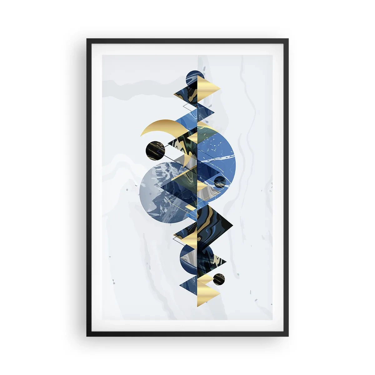 Poster în ramă neagră - Peisaj geometric - 61x91 cm