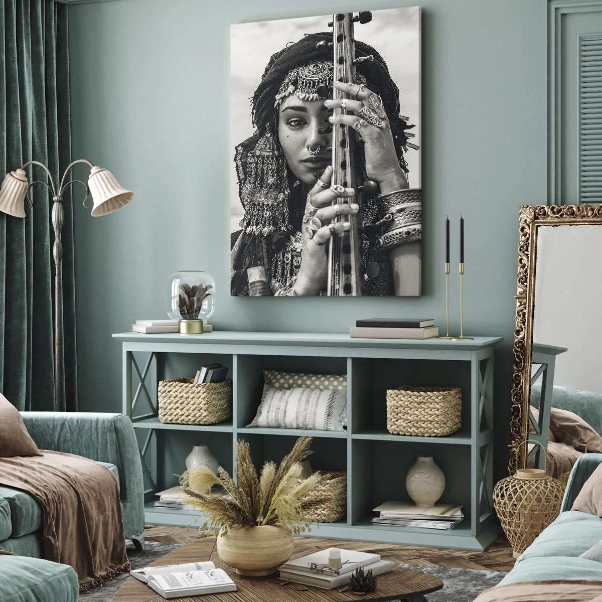 Tablou pe pânză - Muzica orientală în sine - 50x70 cm